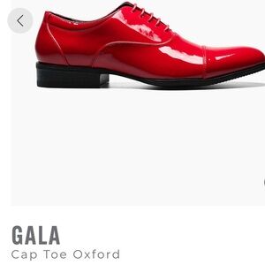 Stacy Adams Gala Cap Toe Oxford Shoes Red Patent Leather 11